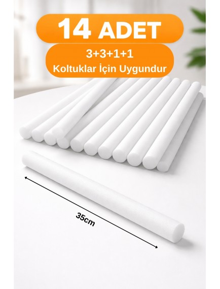 Koltuk Örtüsü Kaydırmaz Sünger Çubuk 14 Adet 35 cm Koltuk Kılıfı Sabitleyici | 3+3+1+1 Uygun