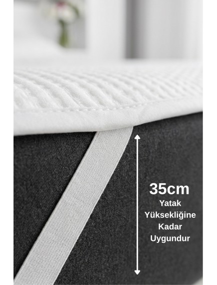 3D Ped %100 Sıvı Geçirmez Pamuklu Sessiz Köşe Lastikli Yatak Alezi Koruyucu Tek/Çift/Bebek Kişilik